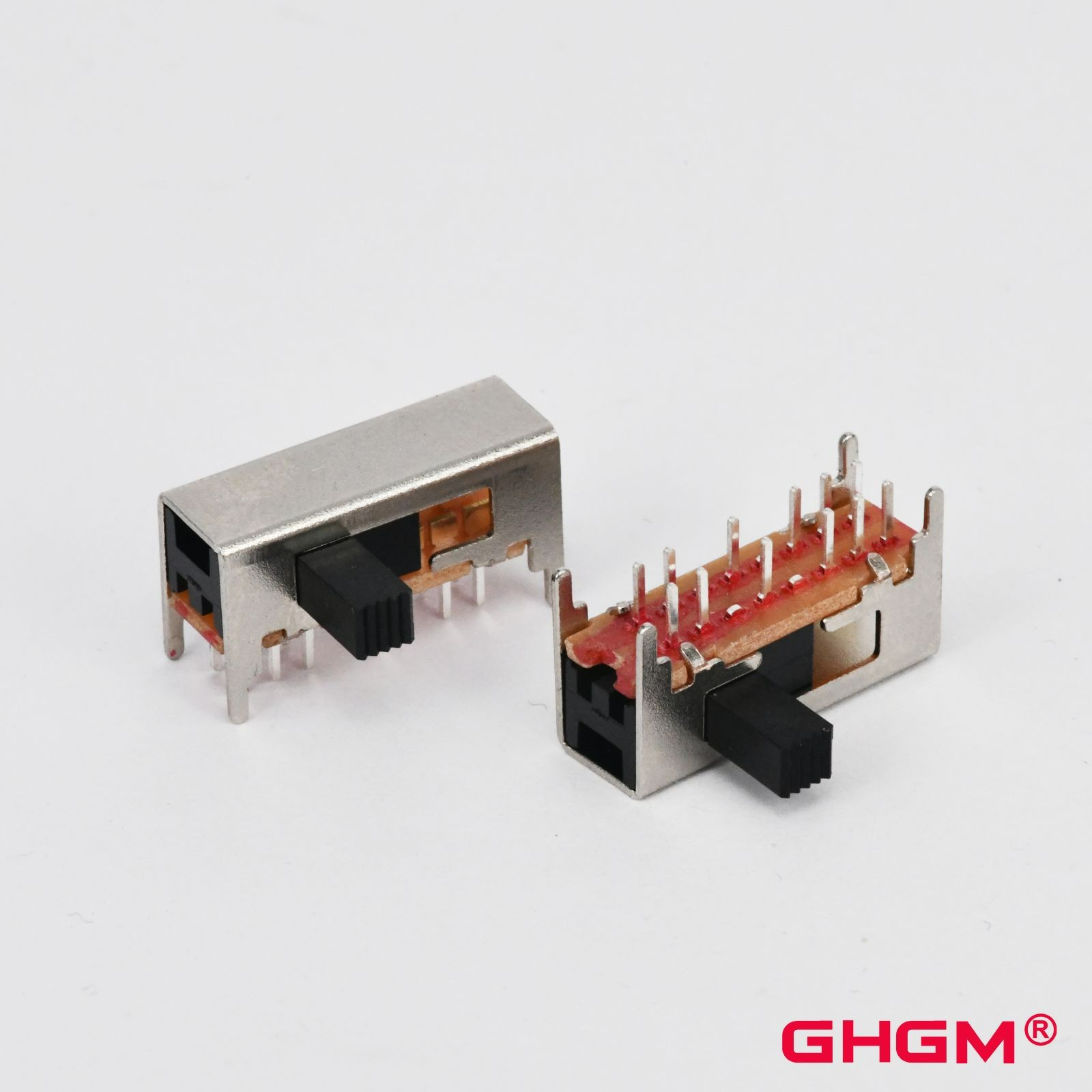 GH25D02 2 row, 5 position, Right Angle, Slide Switch SMT DIP