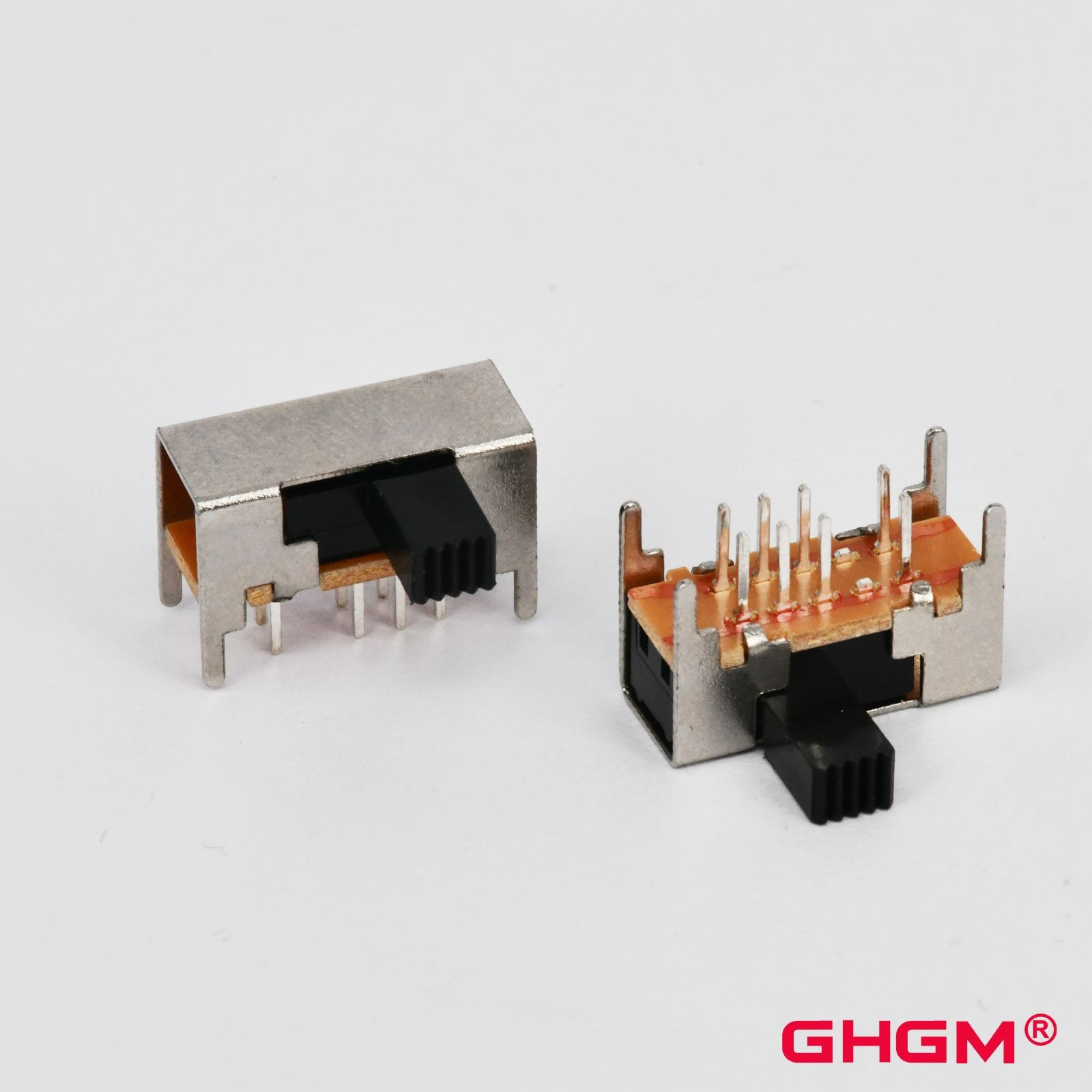 GH23D05 2 row, 3 position, Vertical | Right Angle Slide Switch SMT DIP