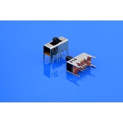 GH23D05 90° / 180° handle direction, Slide Switch Double Pole Double Throw (DPDT), 3 position, SMD/DIP slide switch